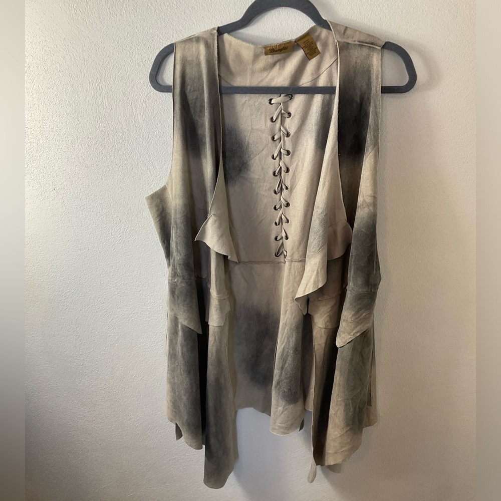 Wrangler Faux Suede Vest Sz L‎